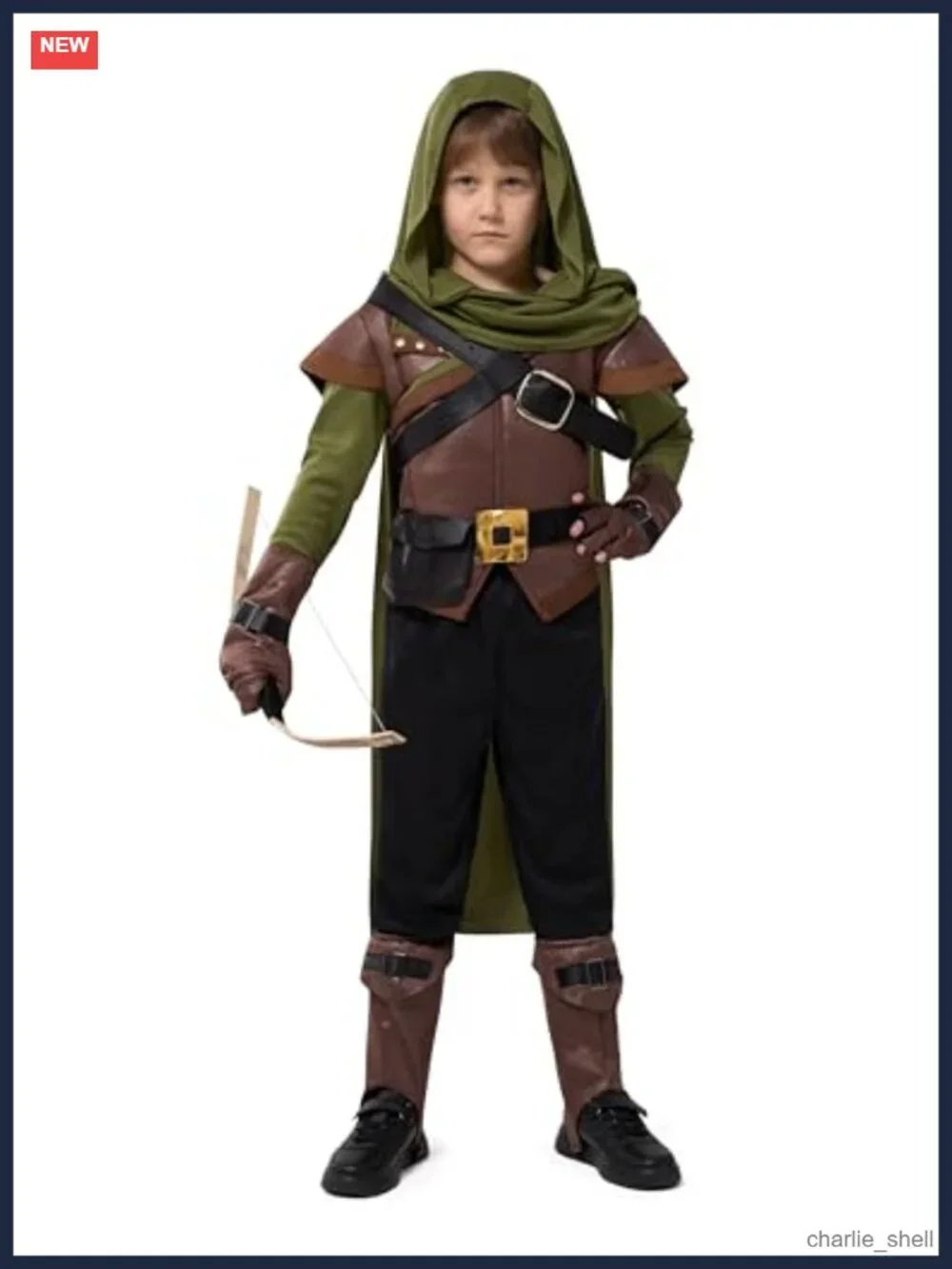 Boys Robin Hood Costume Set Medieval Renaissance Dress Up